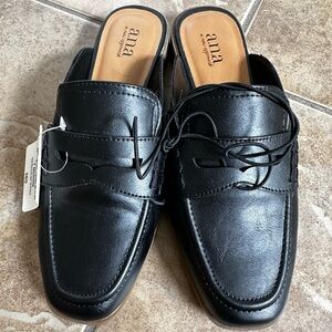 A.N.A. Slip On Black Loafers 
Size: 7 Medium